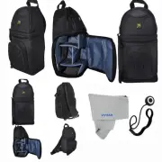Camera Sling Backpack Bag for Canon Nikon Sony DSLR & Mirrorless by XIT Photo
