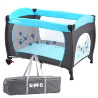 在飛比找PChome24h購物優惠-EMC 安全嬰兒床(具遊戲功能)(平安藍)