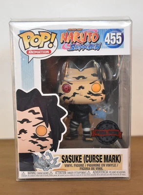 FUNKO POP! #455 SASUKE (CURSE MARK) NARUTO EXCLUSIVE W/ PROTECTOR *VAULTED*