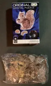 Challenging 3D Crystal Squirrel Puzzle for Teens and Adults Ages 12+ Sealed New