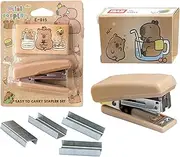Ungtyb Capybara Stapler, Desktop Handheld Stapler, Durabled Metal Mechanism, Cute Cartoon Office Tool, Smooth Stapling Ideal for School and Home, 3.94 x 3.15 Inches