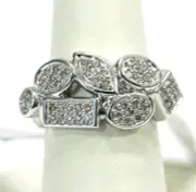 DAVID YURMAN New Confetti Band Ring Sterling Silver with Diamonds 6.25