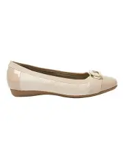 [Easy Steps] Tamsin Flat Shoes in Nude Patent/Print