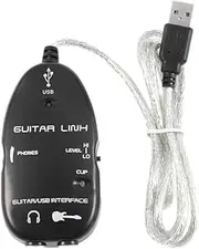 USB Guitar Link Cable | Guitar to USB Interface Cable | Guitars Link Interface Adapter, Cables Links Audio Connector for PC Recording Music Adapter for Practice or Professional Use