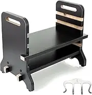 KROYBE - Adjustable Kids Piano Foot Rest Bench - Heavy Duty Wooden Footrest Stool for Posture & Comfort, Black, AI-A-PFR-10133