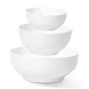 Large Serving Bowls, Salad Bowl Set, 86/36/24 Ounces Mixing Solid without Lip