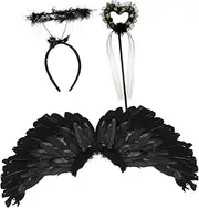 1 Set Angel Wing for Halloween Devil Wing Wing for Fancy Party Fairy Wing for Dress up Plastic/755
