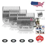 3-Pack 4FC Dog Grooming Ceramic Blades - Compatible with Andis & Oster Clippers