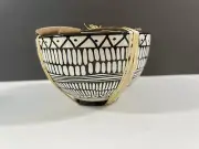 *SHORT STORIES Nesting Bowl Set of 3, Black and White Ceramic NEW