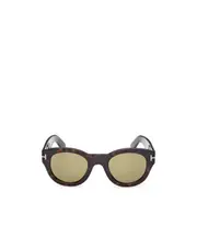 Geometric Sunglasses 48 dark havana