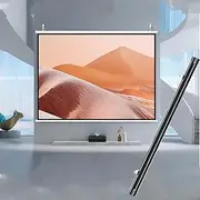 GPVPFLBLMH 30in 40in 50in Pull Down Projector Screen Manual Projection Screen Portable Outdoor Movie Screen for Home Office School, Easy to Carry(16:9,40inch(101cm))