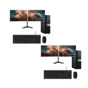 Bulk of 2x Dell 5070 Bundle SFF Desktop i7-9700 8-cores 3.00GHz 256GB 16GB RAM + Dual 24" Monitor - Refurbished