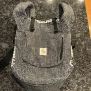 Ergobaby Ergo Carrier Original Blk Twill Houndstooth Cotton Infant Baby Wearing