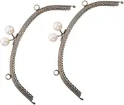 YARNOW 2Pcs Arched Purse Frame Purse Clasps for Handmade Bags Elegant Purse Hardware for Bag Making for Crafting Handbags and Coin Purses