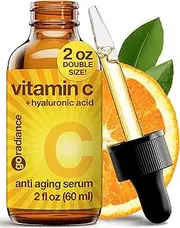 BEST Vitamin C Serum For Face 2015 - This Bottle is a DOUBLE the Size Yet Priced LESS a Than All Other Vitamin C Serums with EXACTLY the Same Premium Ingredients - Organic Vitamin C, Pure Vegan 5% Hyaluronic Acid, Amino and Organic Jojoba Oil ..