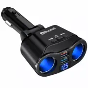 FM Transmitter Bluetooth Car Cigarette Lighter Socket Dual USB Charger Adapter