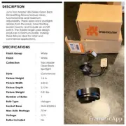 Juno Trac Master T696 BL BLACK Low Voltage Spotlights Mini FIXTURE ~ New