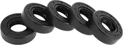 X AUTOHAUX Universal Oil Seal TC Double Lip W Steel Spring Seal Ring Rotary Shaft Seal 18x35x10mm High Pressure NBR Rubber Black 5 Pcs