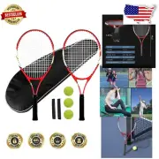 Oversized 27" Graphite Tennis Racket Set for Adults: Perfect for Beginners