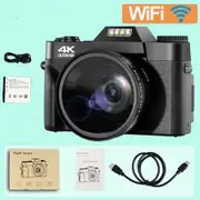 Digital Cameras Photography 4K 48MP 16X Zoom Vlogging Camera with WiFi and Wide Angle, Autofocus,Anti-Shake,3" LCD HD Screen