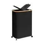 Laundry Hamper 2 Section Laundry Basket for Dorm Room Hotel Living Room