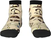 [pvinnk] Hairy Ferret Print Functionality Socksing Adult Socks For Workout Winter Warmth And Everyday Wear