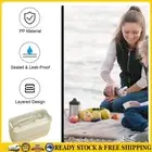900ml 3-layer Lunch Box Microwavable Wheat Straw Bento Box Container (Beige) .