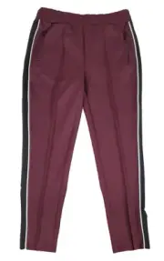 New With Tags! River Island Mens M Essential Striped Track Pants Zip Pocket