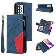 Phone Case For Samsung Galaxy S24 S23 S22 S21 S20 Plus Ultra A73 A53 A33 S25 Ultra Wallet Case Flip Zipper with Wrist Strap Solid Colored PU Leather
