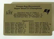 Tampa Bay Bucs Super Bowl LV champions 6 oz leather flask 2 shot glasses gift bo