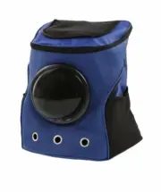 Cat Carrier Backpack Capsule Bubble Window Travel Breathable Small Pet Navy Blue