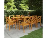 3 Piece Garden Dining Set Solid Wood Acacia - 8