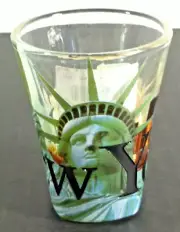 New York City Statue of Liberty Shot Glass Ocean Thailand Barware Decor