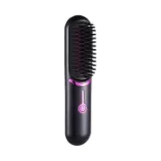 Mini Hair Straightener Brush Portable Hair Straightener Comb With USB Charging For Women Negative Hair Straightener Brush Scald And Auto-off A