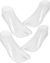 TIDTALEO 2Pairs Adult Foot Models Transparent Sock Display Holders for Retail Shops Lightweight Fake Feet for Shoe and Sock Presentation Female Feet Mold for Versatile Displays