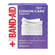 Band-Aid Cushion Care Small Gauze Pads Highly Absorbent 2in x 2in 10 Ct 24 Pack