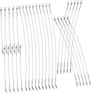 PAMINGONO 30pcs Heavy Duty Fishing Leader Wire Kit with Double Connector and Biteresistant and Durable Steel Wire Rigs for Fishing Hooks Tackle and Supplies for Fish