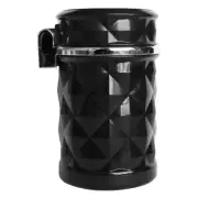 Car Ashtray Smokeless Ash Tray with LED Light Small Car Trash Can Black