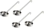 Happyyami Pizza Sauce Spoon Kitchen Flat Measuring Spoon Stainless Steel Dipper Seasoning Tool Laboratory Scoop