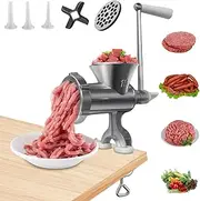 Meat Grinder Manual Mincer - Manual Meat Grinder Sausage Maker Table Mount Pork Mincer Sausage Stuffer Funnel Make Homemade Burger Patties