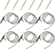 Alwonder 6pcs Leadcore Leaders Ready-Tied with Safety Lead Clip, Sleeve, Quick Change Swivel Carp Fishing Tackle Accessories Carp Rigs for Long Casts and Weedy or Silty Bottom Fishing