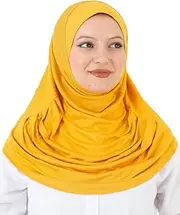 [Prien] Plain Ready To Wear Hijab for Women, Muslim Instant Turbans, Soft Jersey Scarf, Islamic Clothes, Long Hijabs, Abaya