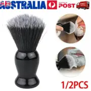 2x Men Shaving Bear Brush Best Badger Hair Shave ABS Handle Barber Tool Portable