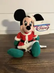 Disney Store Christmas Minnie Mouse Miss Santa Claus 9” Stuffed Animal Plush Toy