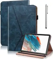 VODEFOX Case for Samsung Galaxy Tab S9 FE Plus 12.4 Inch,Samsung Galaxy Tab S9 FE+ PU Leather Protective Tablet Cover with Card Slots Hand Strap 12.4" 2023 [SM-X610/SM-X616B] - Blue