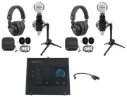 2-Person Podcast Podcasting Recording Kit w/Presonus Quantum ES2 Interface