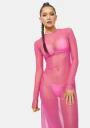 [BINYA] Penelope Net Mesh Maxi Dress