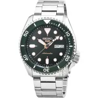 在飛比找momo購物網優惠-【SEIKO 精工】精工次世代5號機械鋼帶腕錶-綠水鬼(SB