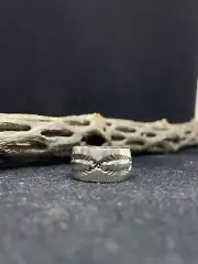 Native American Navajo plain Sterling Silver band Ring Size 10