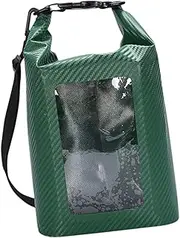 Frediuo Dry Bag Waterproof Phone Case 5L with Adjustable Lanyard Roll Top Duffle Waterproof Bag for Kayaking Travel Drifting Swimming, Green